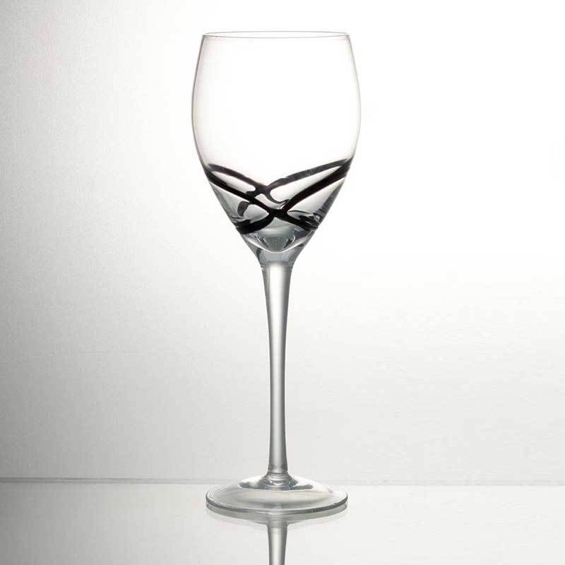 Cryspo Trio Σετ 6 Τεμαχίων Ποτήρι Νερού Κολωνάτο από Φυσητό Γυαλί 'X-TREME BLACK' 5298953